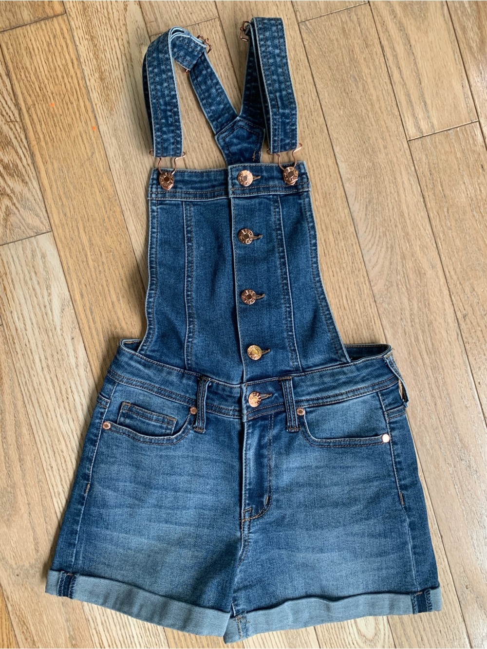 Denim Short Overalls - Blue Women